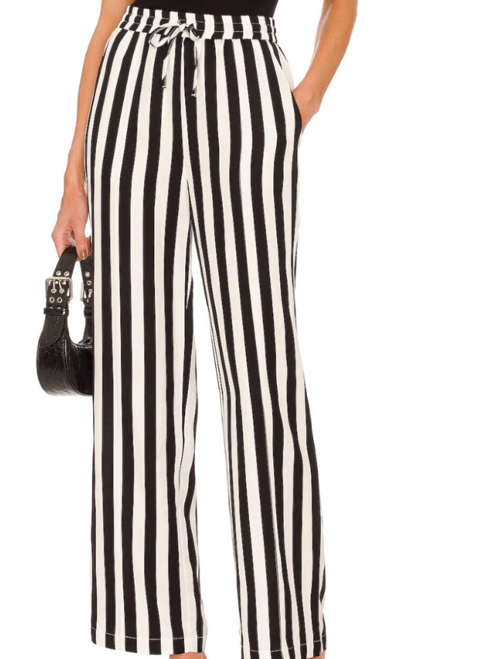 Blanca Cream & Black Striped Trousers